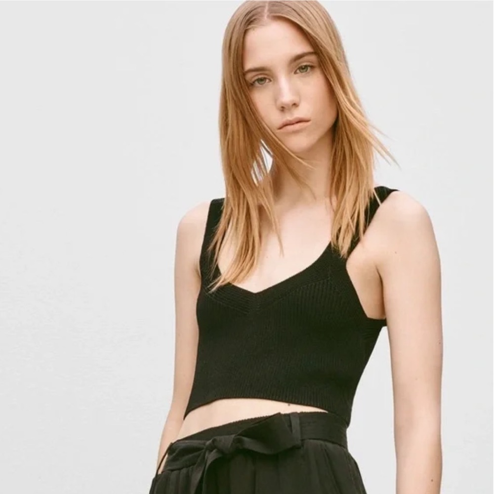 WILFRED MONY KNIT CROPPED TOP